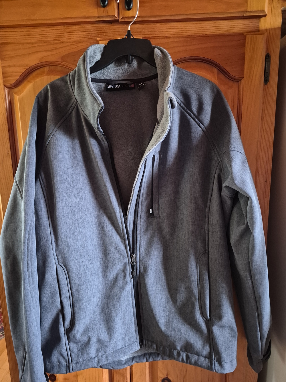 Swiss Tech Men's Heather Gray Full-Zip Performance Jacket Size Medium
